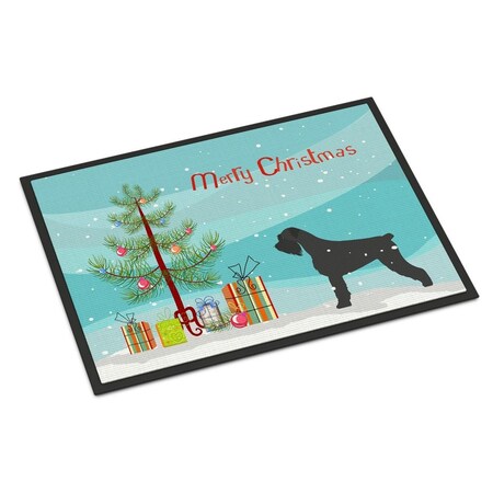 Carolines Treasures Giant Schnauzer Merry Christmas Tree Indoor or Outdoor Mat 18x27 BB2991MAT